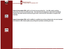 Tablet Screenshot of hopeandassociates.com
